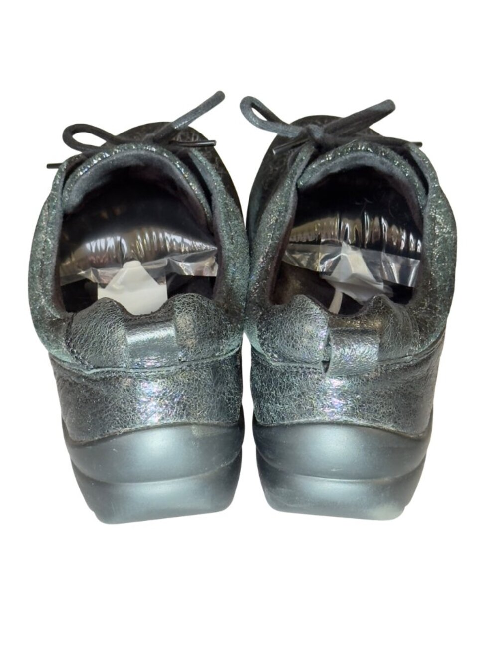 KLOGS Footwear Fairfax Women's Lace-Up Shoes Black Silver Swirl Size 10 - Picture 4 of 12